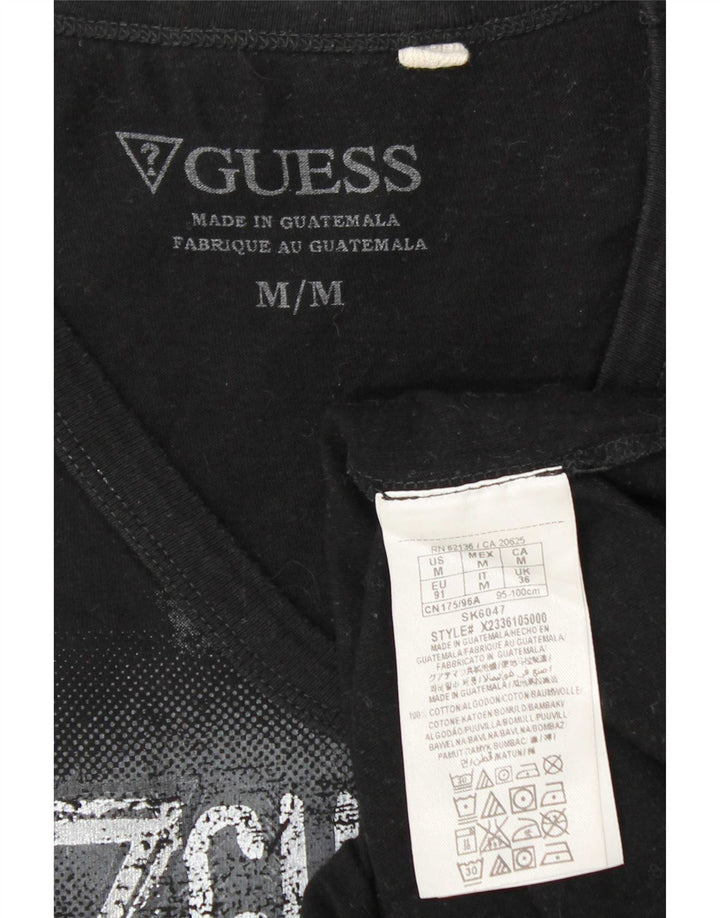 Guess Herren-T-Shirt mit Grafik, mittelschwarz, Baumwolle