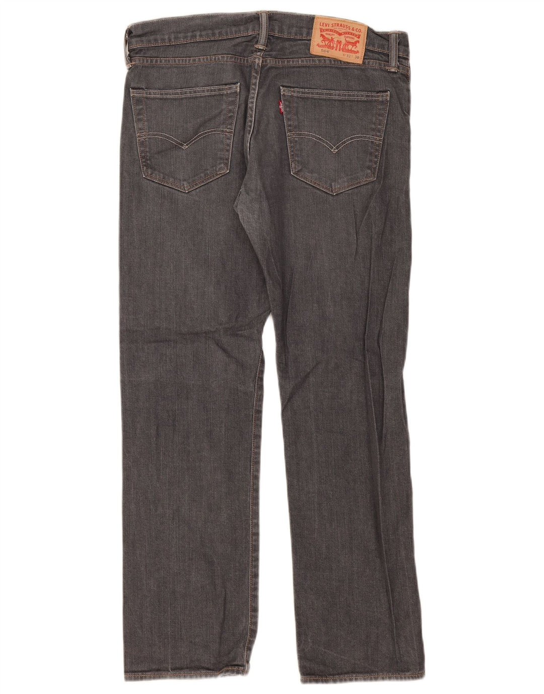 Levi's Herren 504 Straight Jeans W32 L30 Graue Baumwolle