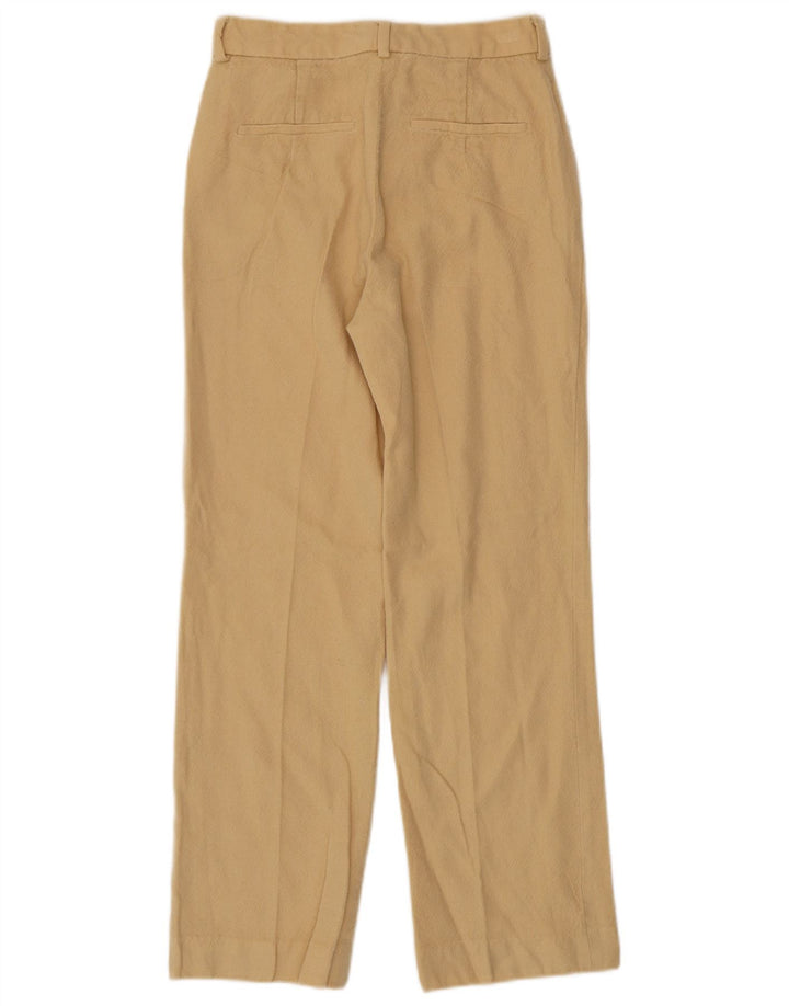 MASSIMO DUTTI Damen gerade Chinohose EU 36 XS W26 L26 Beige Wolle