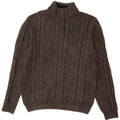 Crew Clothing Herren-Pullover mit Reißverschluss am Hals, große graue Wolle