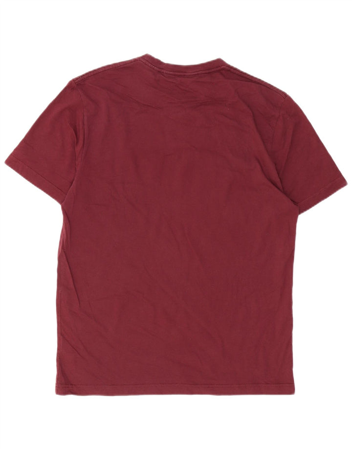 PENGUIN Herren-T-Shirt-Oberteil aus mittlerer burgunderroter Baumwolle