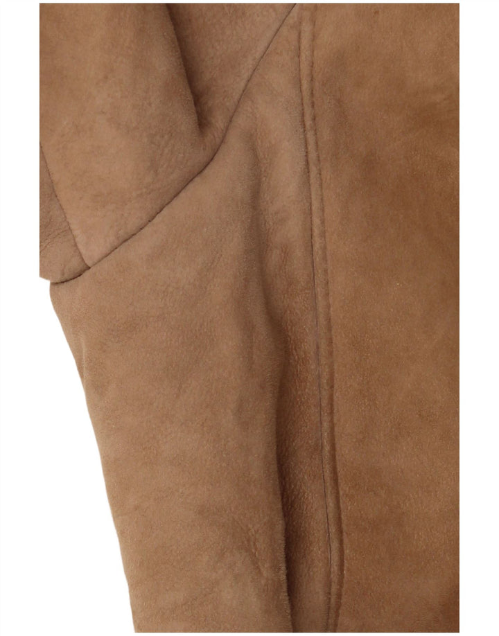 Vintage Damen Lammfellmantel UK 16 Large Beige