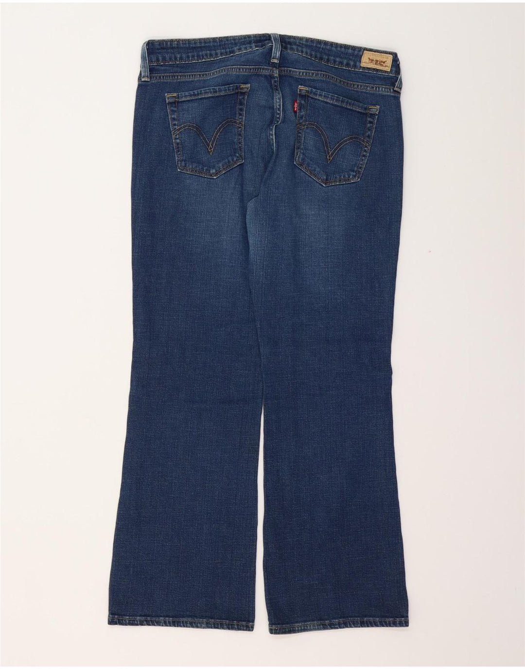 LEVI'S Damen 545 Low Bootcut Jeans US 12 Large W34 L28 Blaue Baumwolle