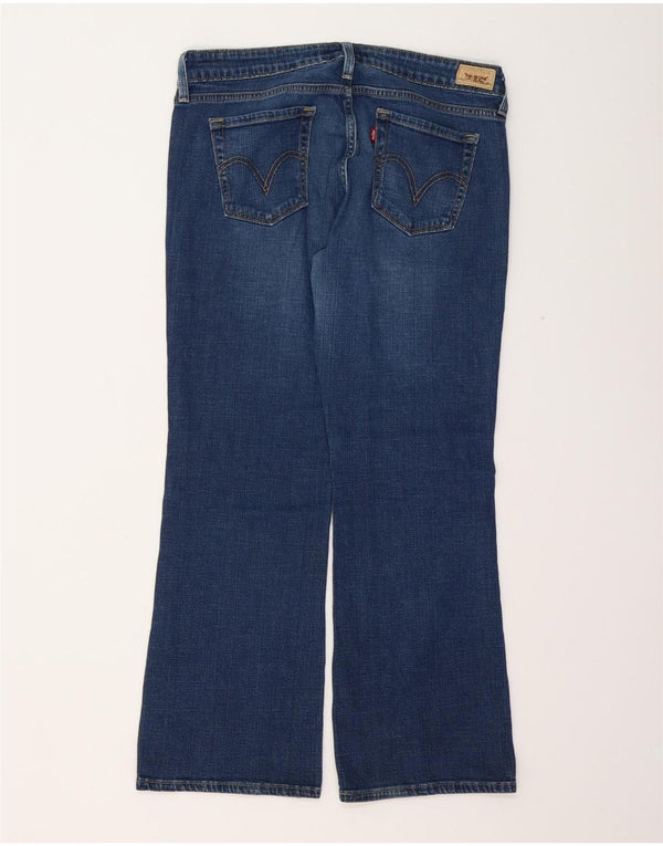 LEVI'S Damen 545 Low Bootcut Jeans US 12 Large W34 L28 Blaue Baumwolle