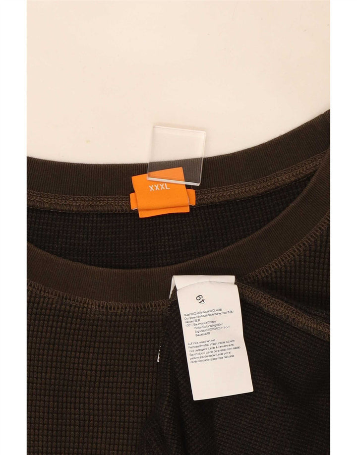 Hugo Boss Herren Top Langarm 3XL Braun Baumwolle