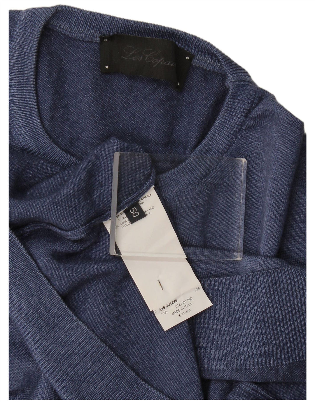 Les Copains Herren-Pullover mit Rundhalsausschnitt, IT 50, mittelmarineblaue Wolle