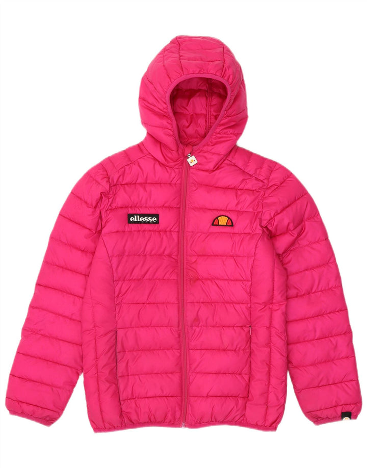 Ellesse Wattierte Jacke mit Kapuze für Mädchen, 12–13 Jahre, Rosa, Polyester