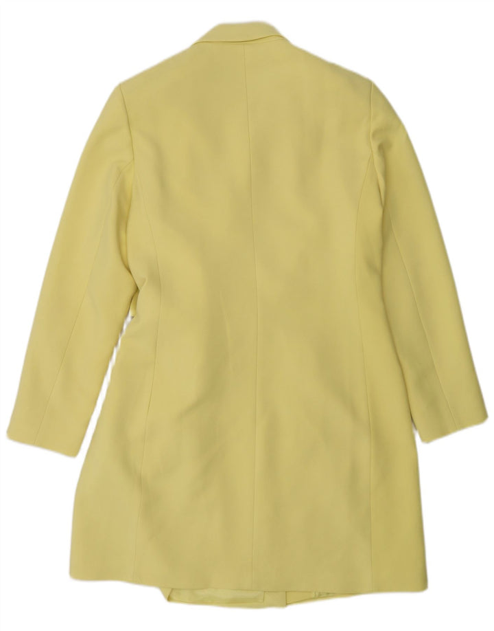 Massimo Dutti Damenmantel EU 42 Große gelbe Viskose