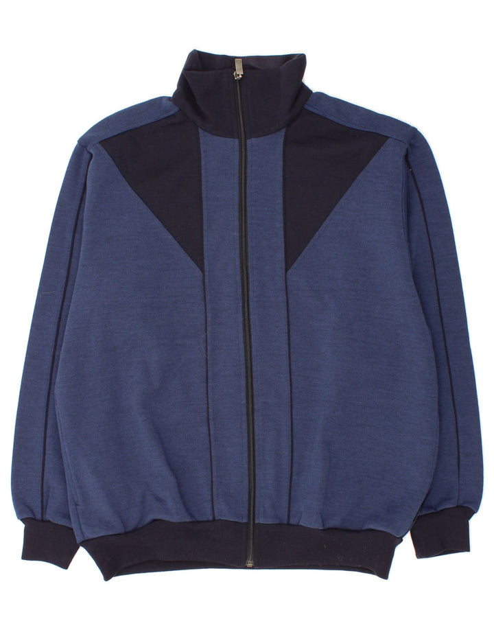 SCHNEIDER Mens Tracksuit Top Jacket IT 54 XL Navy Blue Colourblock Vintage Schneider and Second-Hand Schneider from Messina Hembry 
