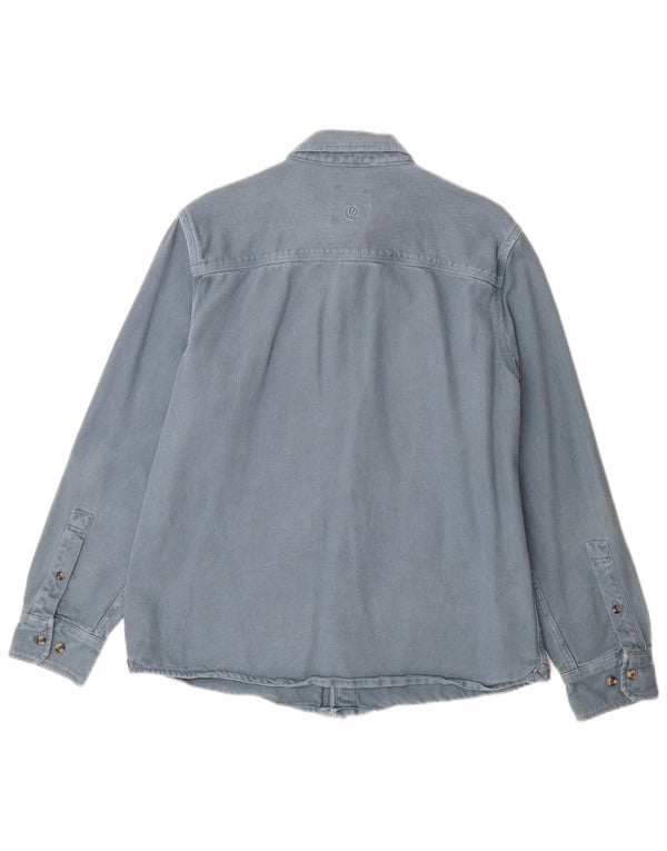 Fat Face Herren-Jeanshemd, groß, aus blauer Baumwolle