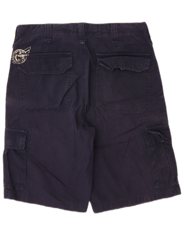 Asics Herren Cargo Shorts IT 46 Small W30 Marineblau Baumwolle