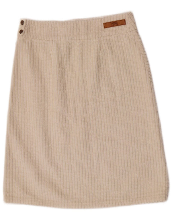 Gianfranco Ferre Damen Cordrock W30 Medium Off White