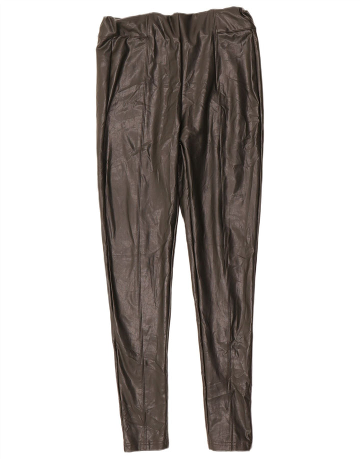Marks & Spencer Damen-Leggings aus Kunstleder, UK 12, Mittelgrün