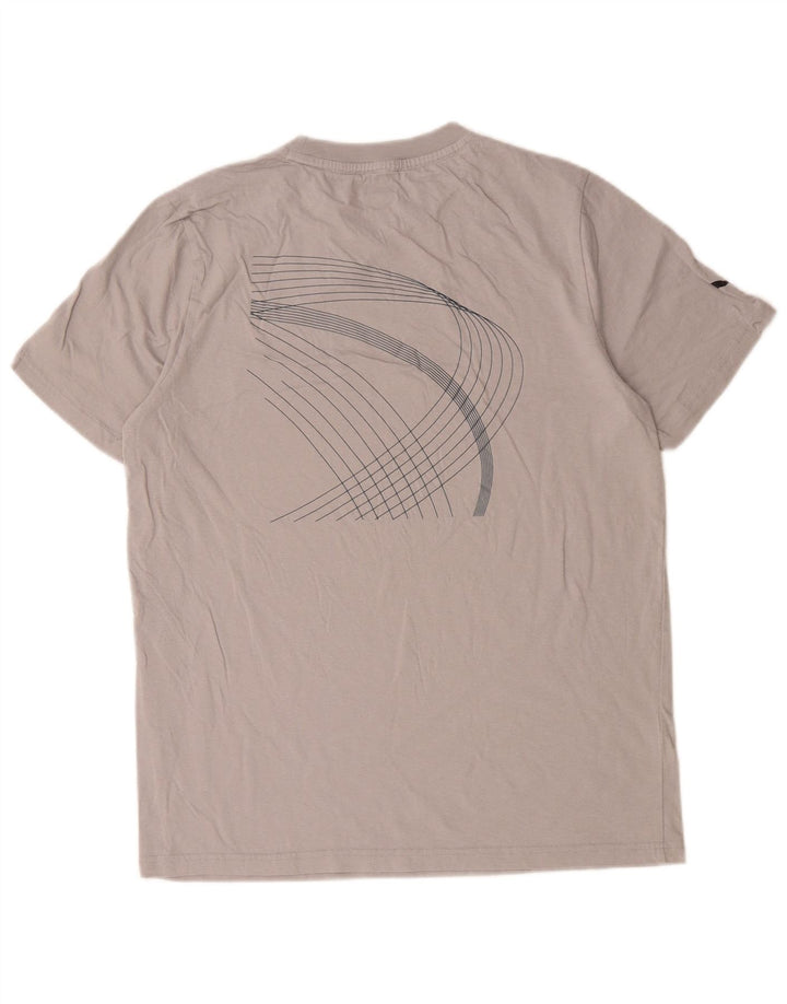 Puma Herren Grafik-T-Shirt-Oberteil aus mittelgrauer Baumwolle