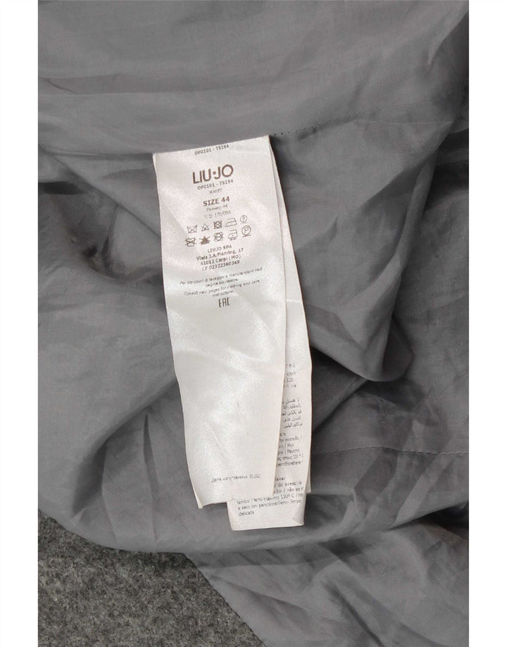 Liu Jo Damen Mantel IT 44 Medium Grey Acrylic Classic