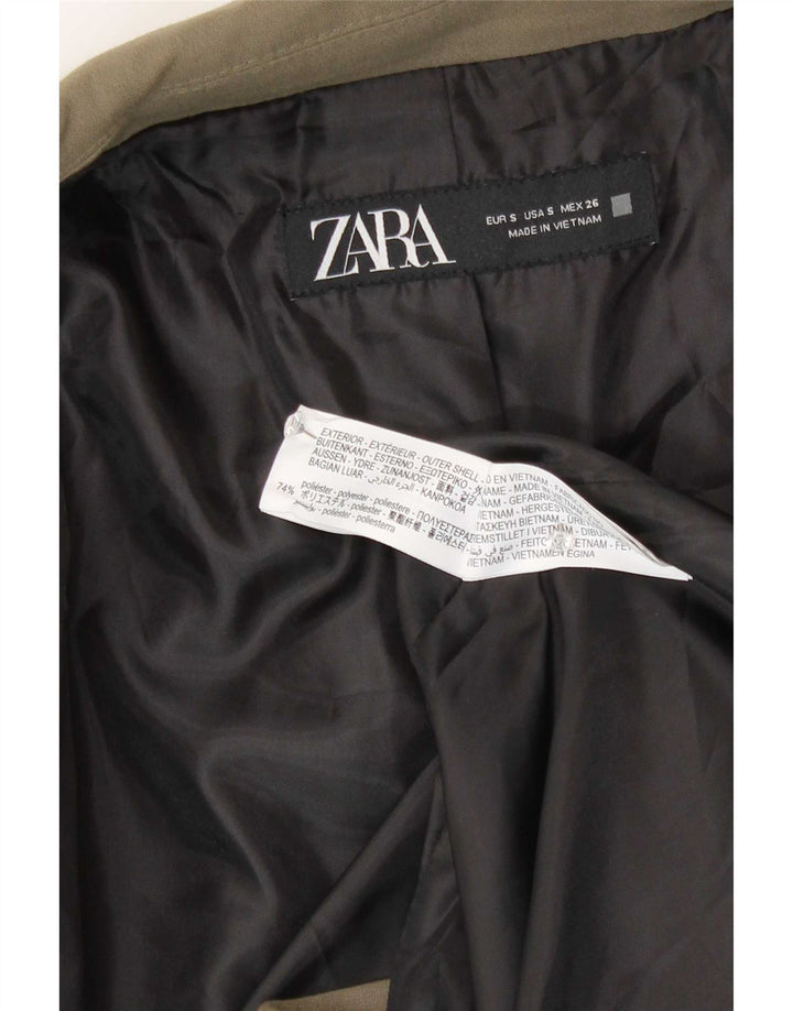 Zweireihiger, übergroßer Blazer für Damen von Zara, Gr. 10, Khaki