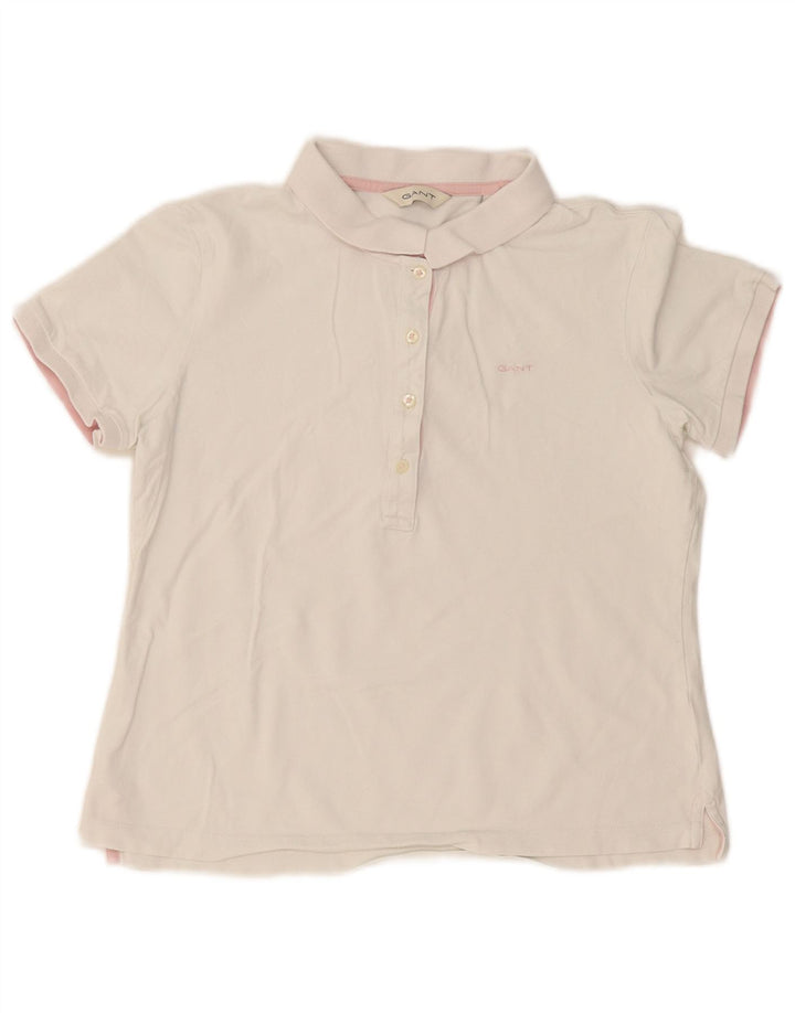 Gant Damen Poloshirt UK 14 Medium Weiß