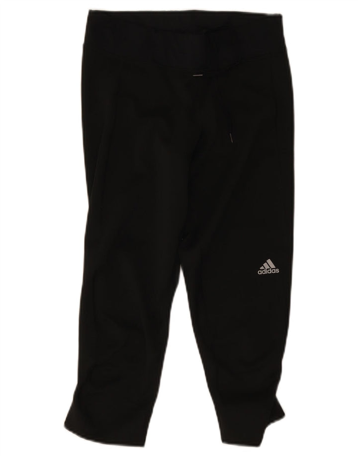 Adidas Damen Climalite Capri Leggings UK 8/10 Small Schwarz Polyester