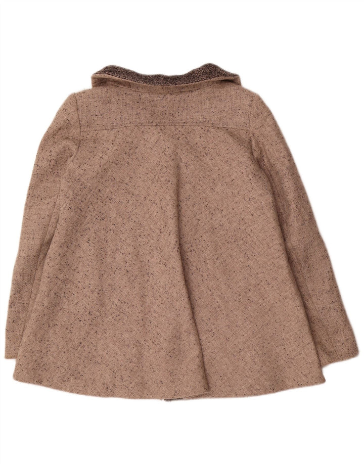 Max & Co. Kurzer übergroßer Damenmantel UK 6 XS Beige gesprenkelte Wolle