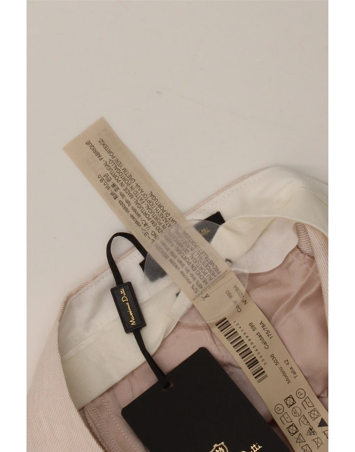 Massimo Dutti Damen Regular-Cropped-Hose EU 42 Large W32 L26 Pink