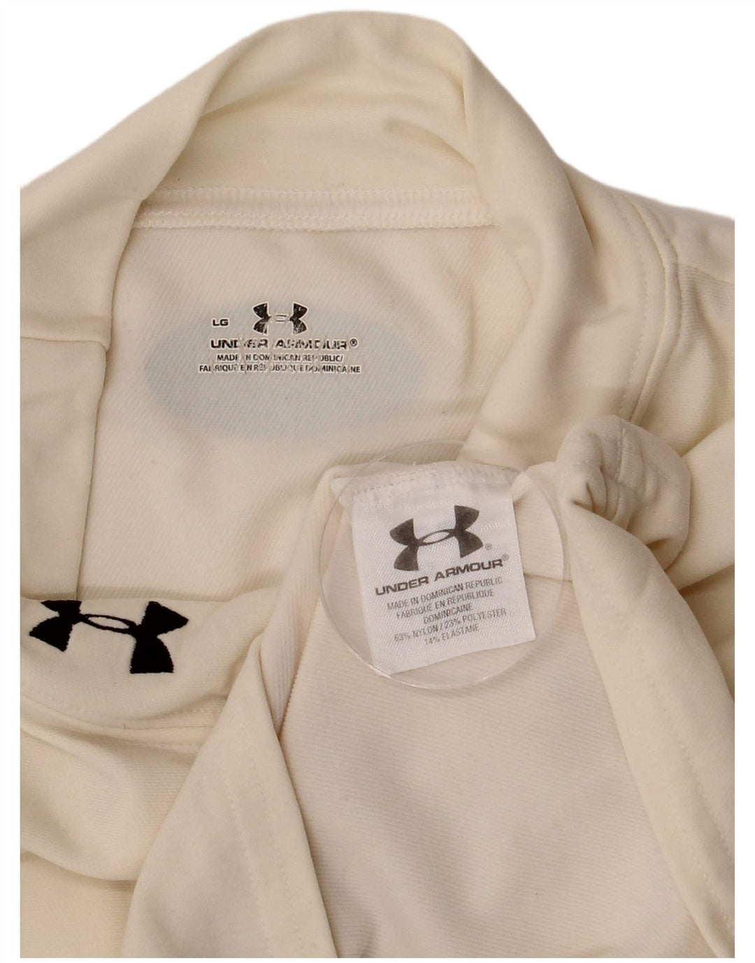 Under Armour Herren-Oberteil mit langen Ärmeln, groß, aus weißem Nylon