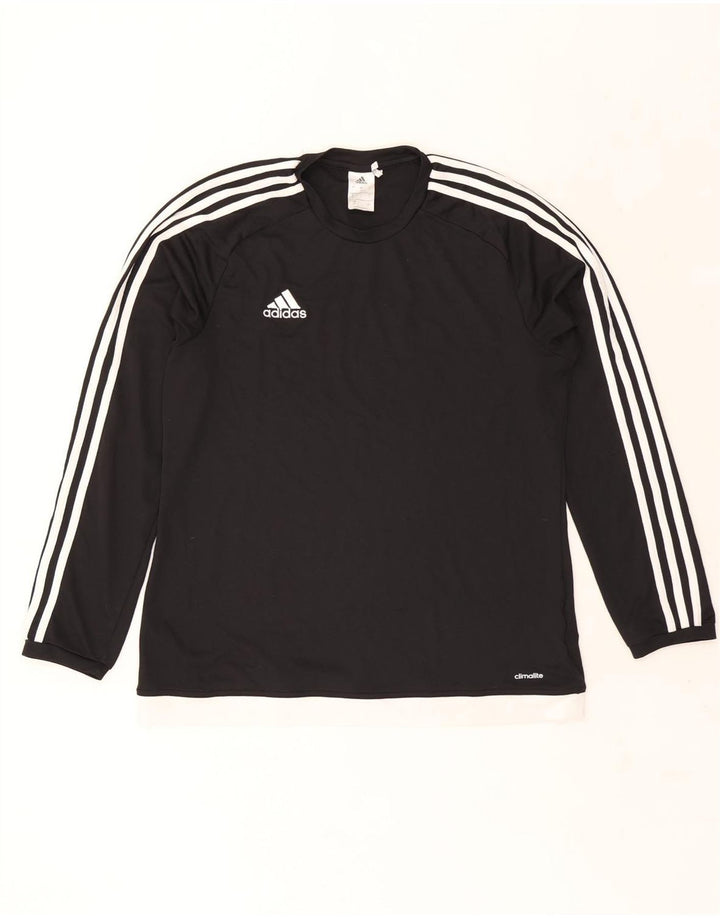 Adidas Herren Climalite Top Langarm Large Schwarz Polyester