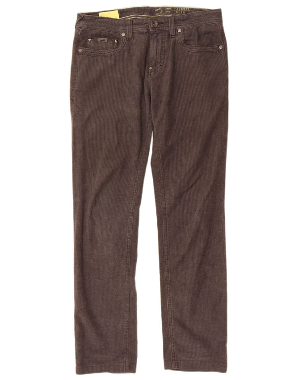 Gas Slim Freizeithose für Herren, W29, L29, graue Nadelstreifen-Baumwolle
