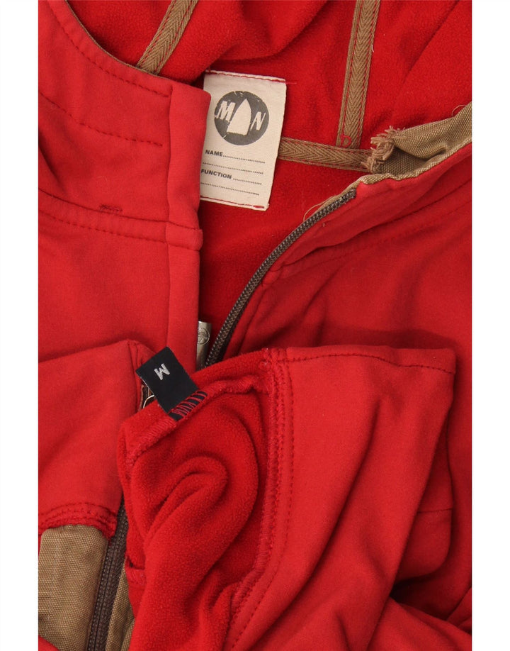 Murphy & Nye Damen Crop Zip Hoodie Pullover UK 14 Mittelrot