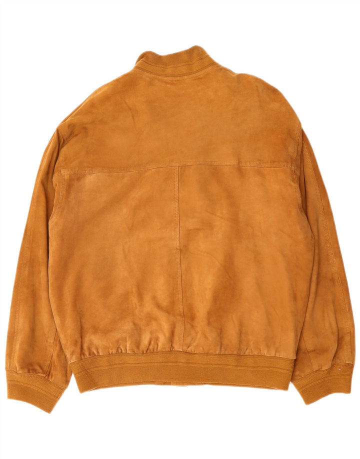 Vintage Herren Wildleder Bomberjacke IT 52 XL Braunes Leder