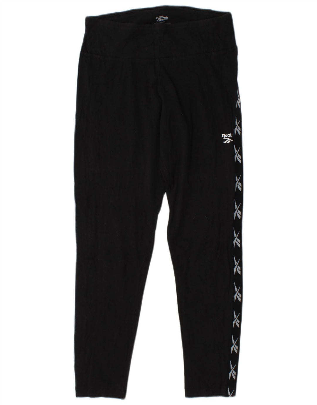 REEBOK Damen Graphic Leggings UK 12/14 Medium Schwarz