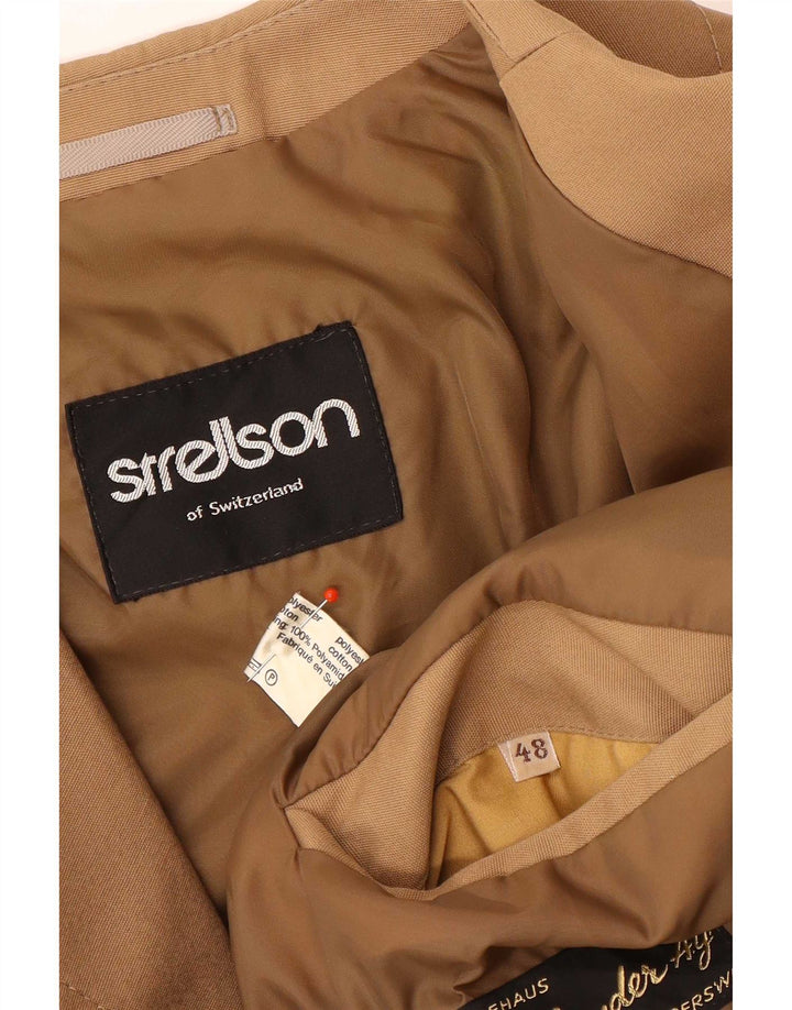 Strellson Herrenmantel IT 48 Mittelbraunes Polyester