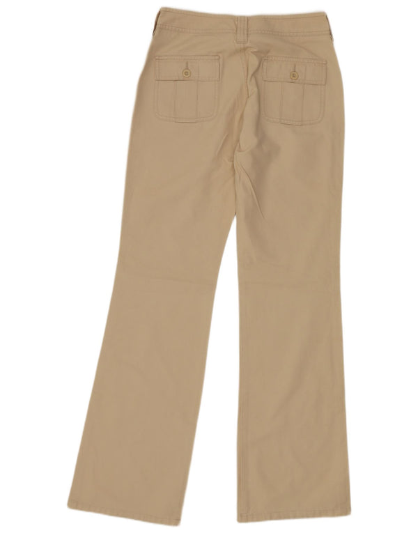 Benetton Damen Bootcut Freizeithose IT 38 XS W28 L31 Beige Baumwolle