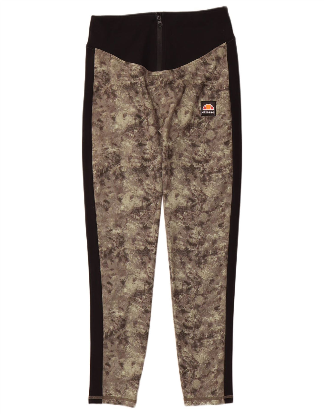 Ellesse Damen Leggings UK 10 Small Grün Camouflage Polyester