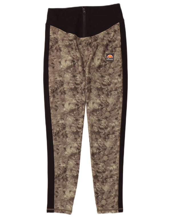 Ellesse Damen Leggings UK 10 Small Grün Camouflage Polyester