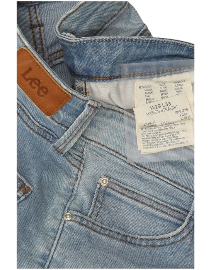 Lee Damen Marion Straight Jeans W29 L28 Blaue Baumwolle