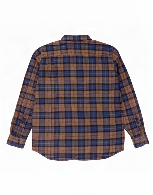 Massimo Dutti Herren Flanellhemd 2XL Braun kariert