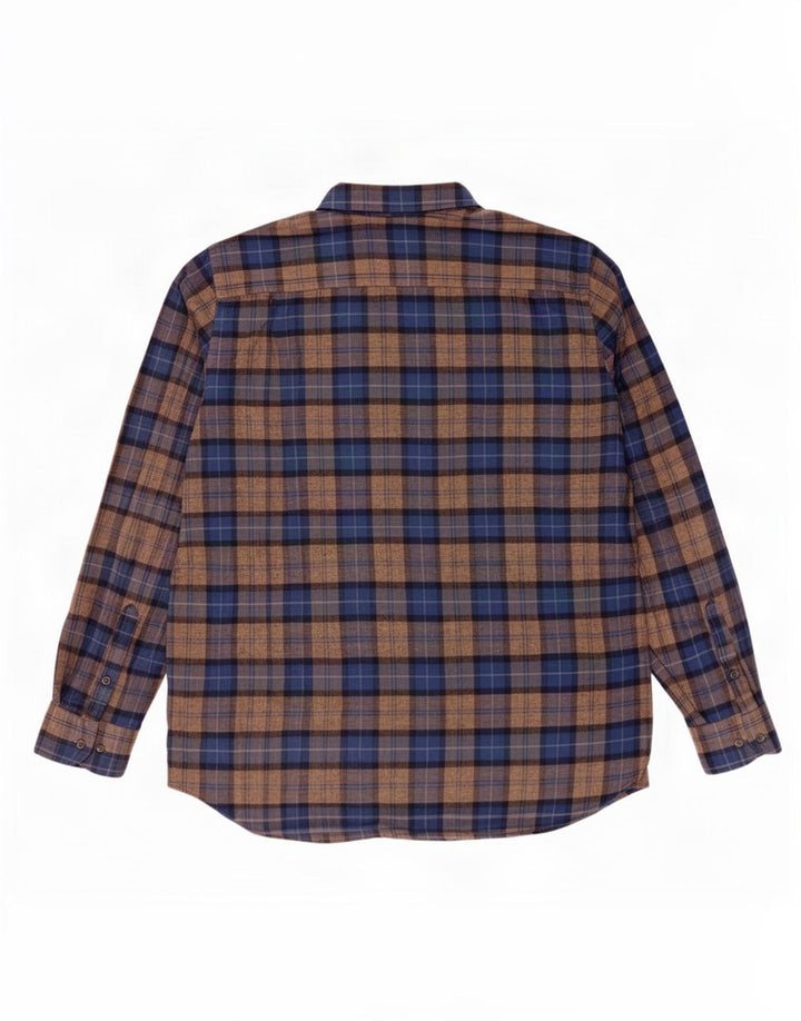 Massimo Dutti Herren Flanellhemd 2XL Braun kariert