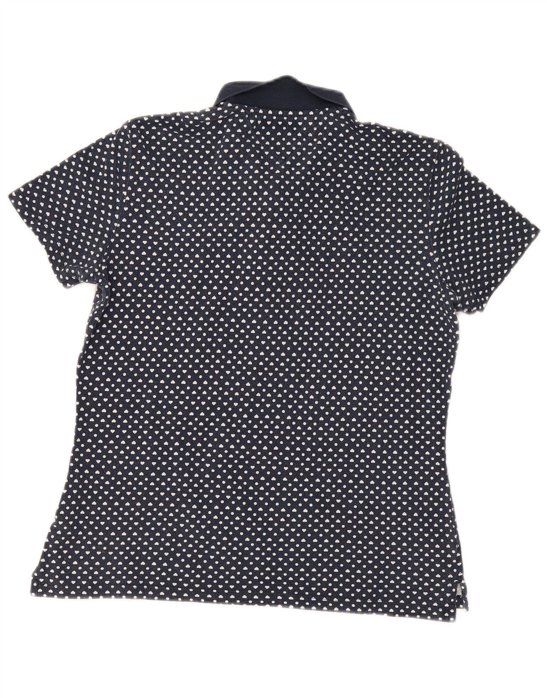 TOMMY HILFIGER Damen Poloshirt UK 12 Medium Navy Blue Spotted