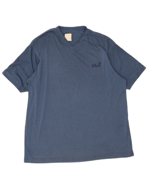 Jack Wolfskin Herren T-Shirt Top XL Blau Polyester