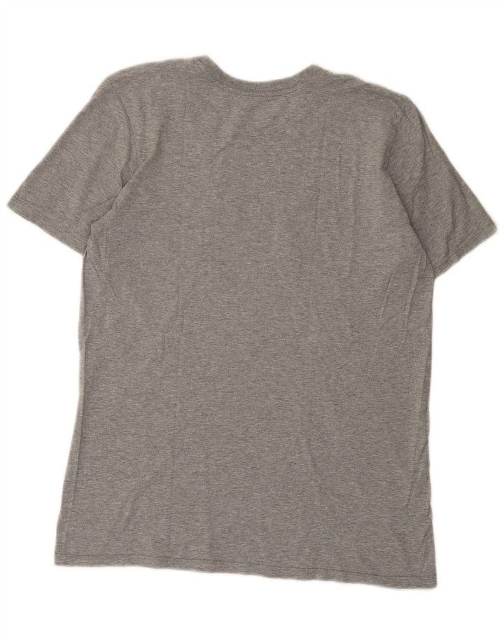 Nike Herren Athletic Cut Graphic T-Shirt-Oberteil aus mittelgrauer Baumwolle
