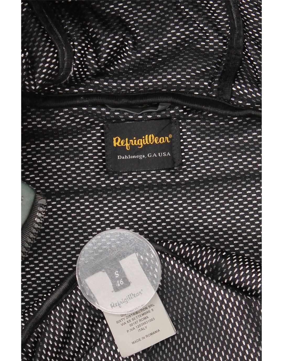 Refrigiwear Wattierte Herrenjacke mit Kapuze IT 46 Small Grün Polyamid