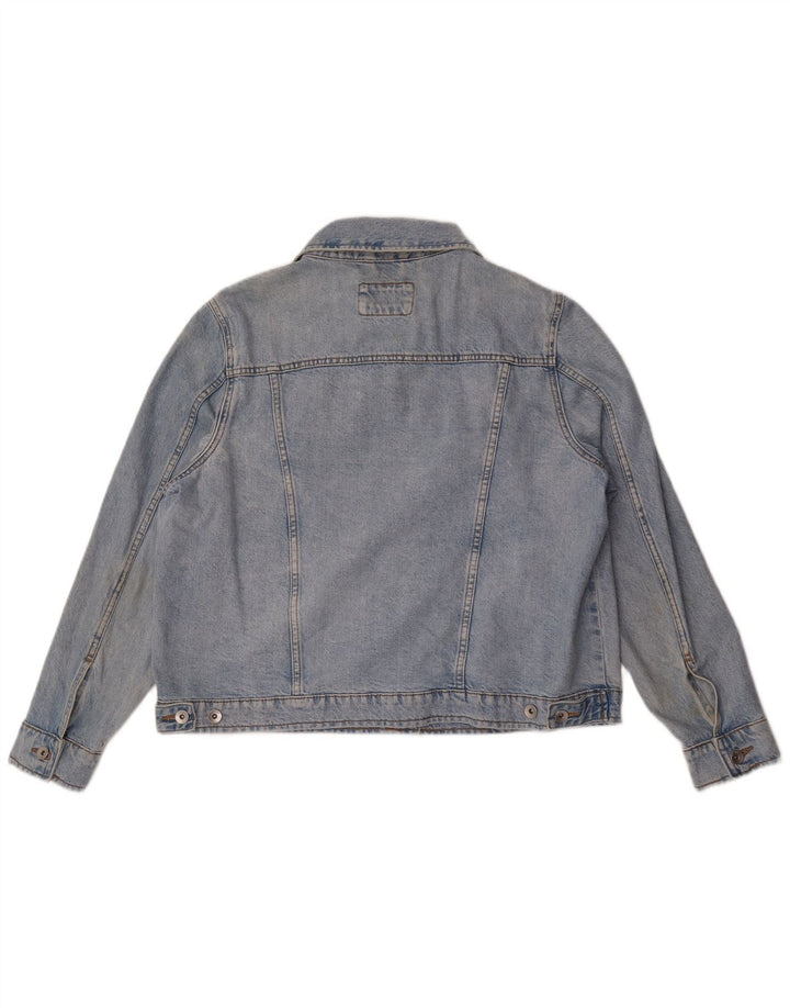 Marks & Spencer Damen Jeansjacke UK 18 XL Blaue Baumwolle