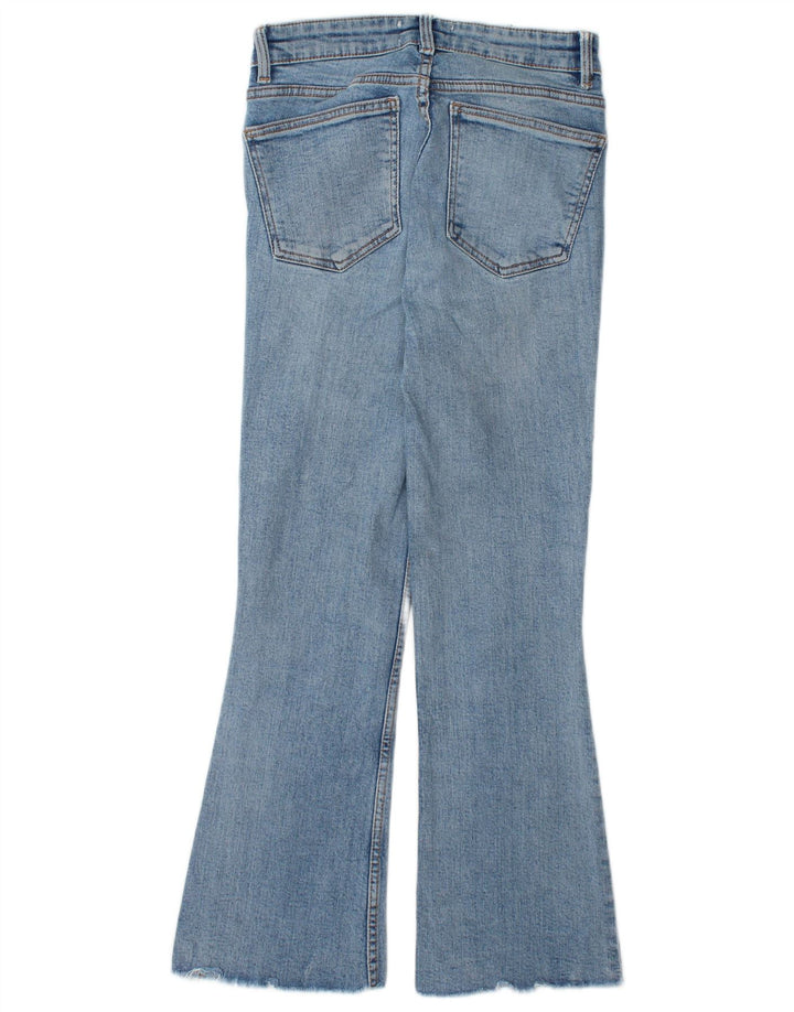 ZARA Damen Bootcut Jeans EU 36 XS W26 L25 Blaue Baumwolle