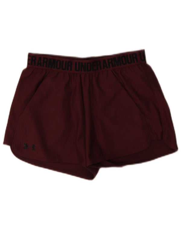 Under Armour Damen Graphic Sport Shorts XS Burgunderrot Polyester