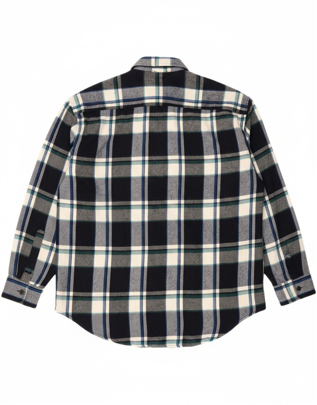 C&A Mens Flannel Shirt Large Navy Blue Check Acrylic Vintage C&A and Second-Hand C&A from Messina Hembry 