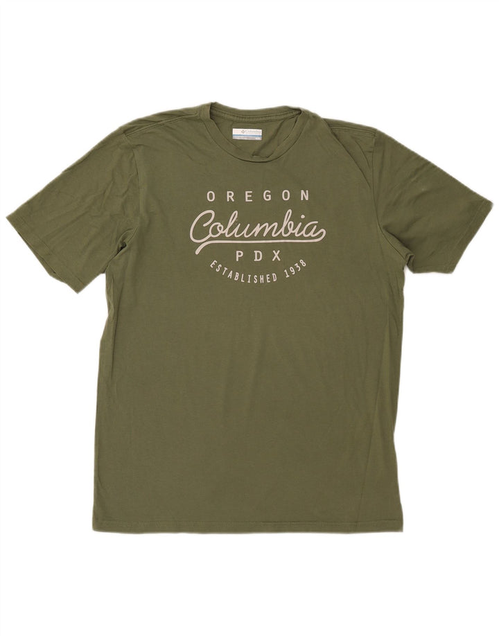 Columbia Herren-T-Shirt mit Grafik, mittlere Khaki-Baumwolle