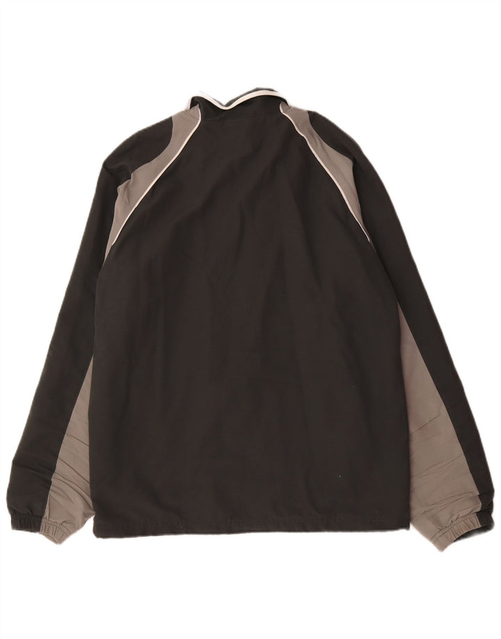 Reebok Herren-Trainingsanzugoberteil, Jacke, Größe S, Schwarz, Farbblock-Polyester