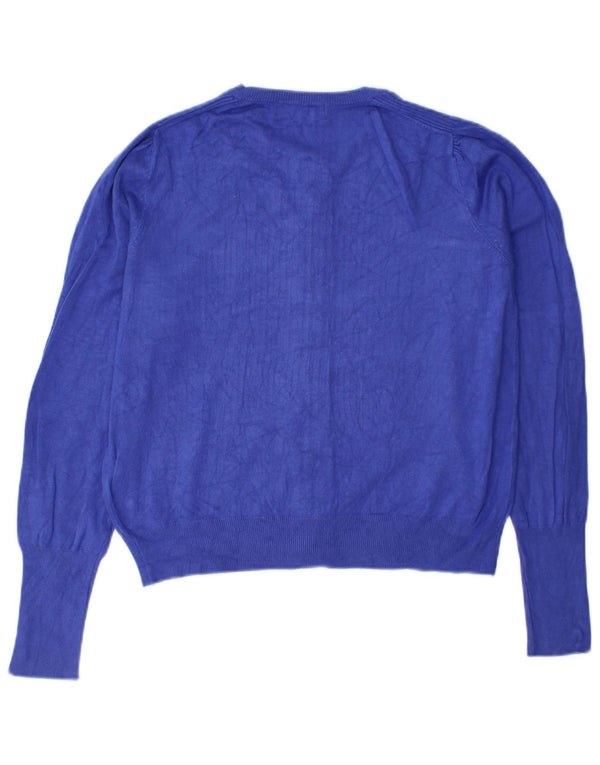 Marks & Spencer Damen-Cardigan-Pullover UK 12 Mittelblaue Viskose