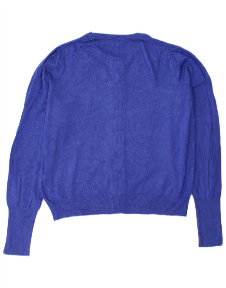Marks & Spencer Damen-Cardigan-Pullover UK 12 Mittelblaue Viskose