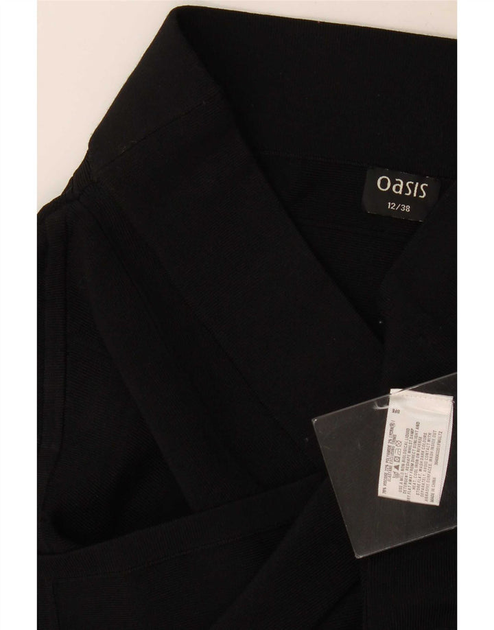 Oasis Damen Bleistiftrock UK 12 Medium W28 Schwarze Viskose